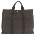 Hermes Gray Canvas Handbag (Pre-Owned)