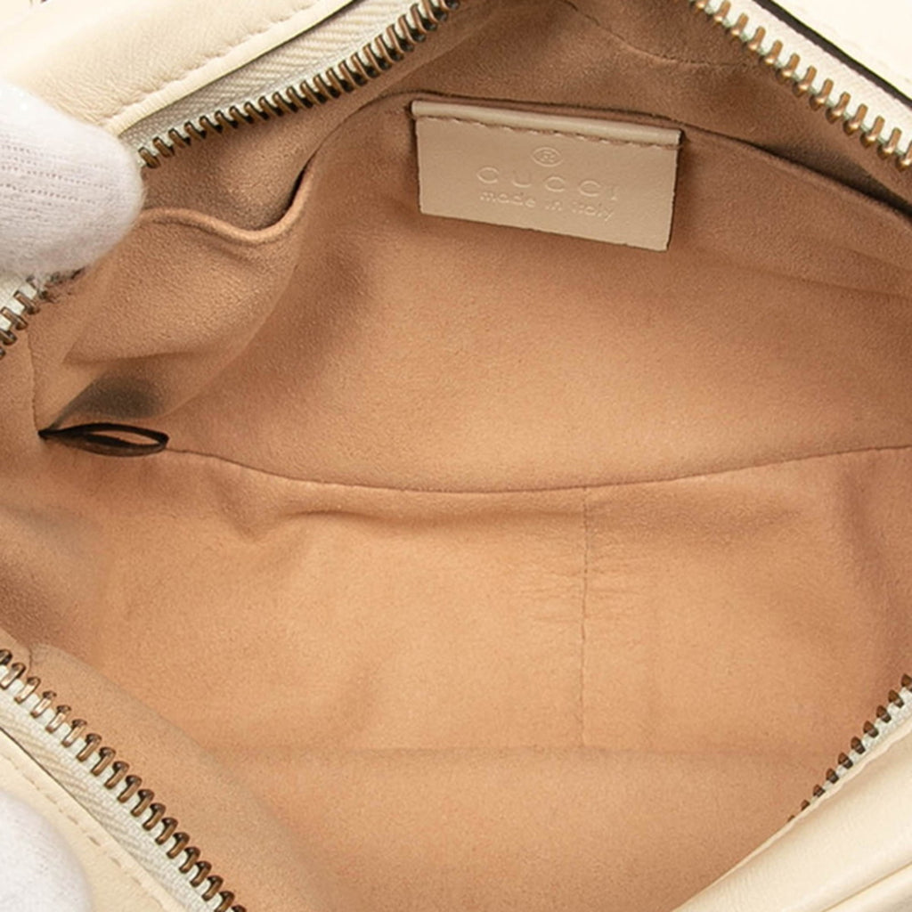 Gucci Ivory White Leather Shoulder Bag (Pre-Owned)