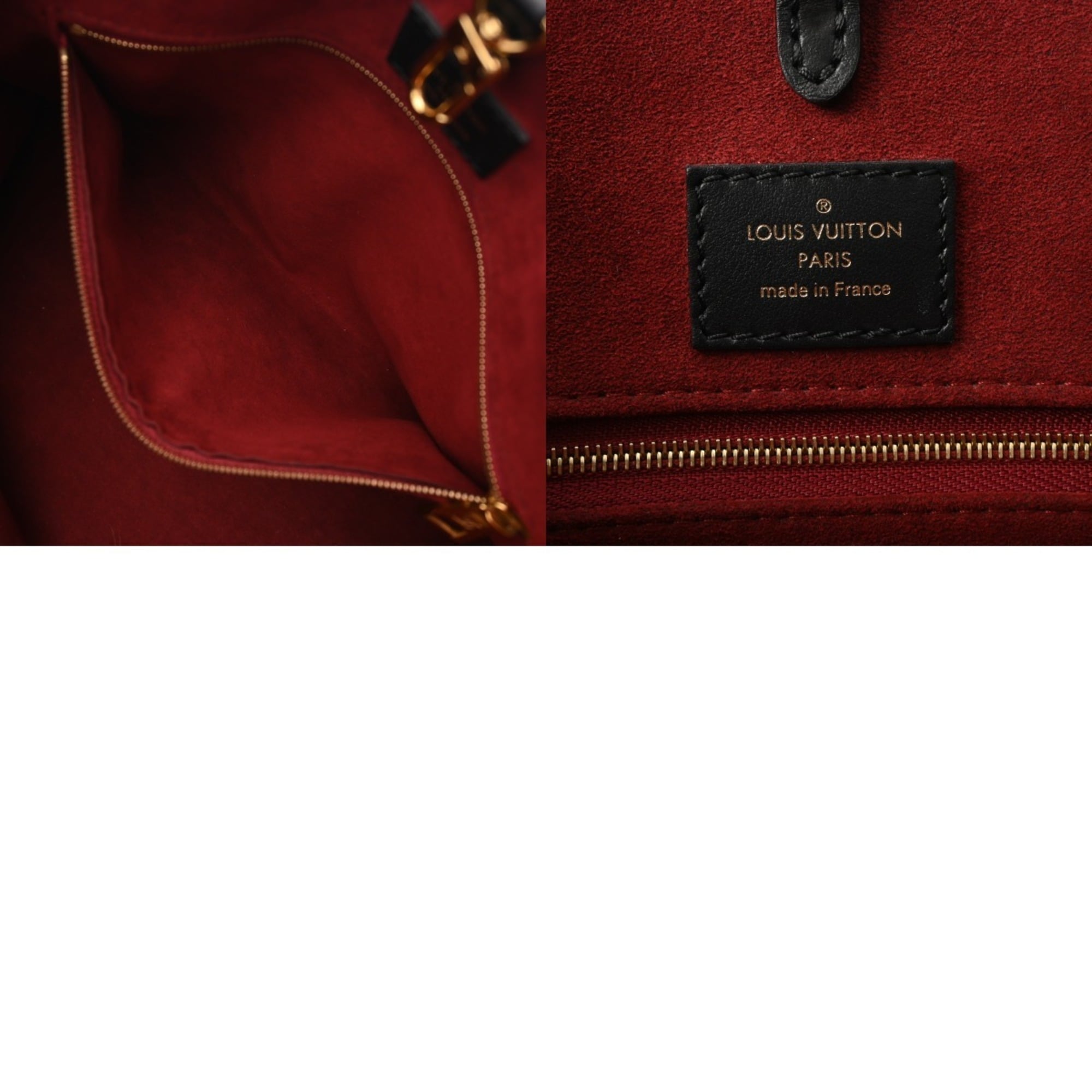 Louis Vuitton Beige Black Leather Handbag (Pre-Owned)