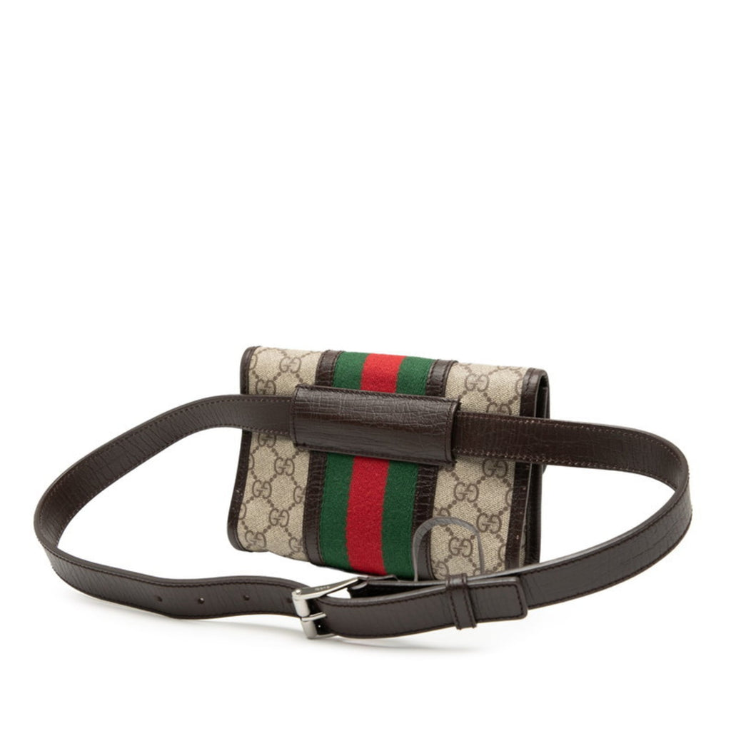 Gucci Beige Brown Pvc Leather Fanny Pack (Pre-Owned)
