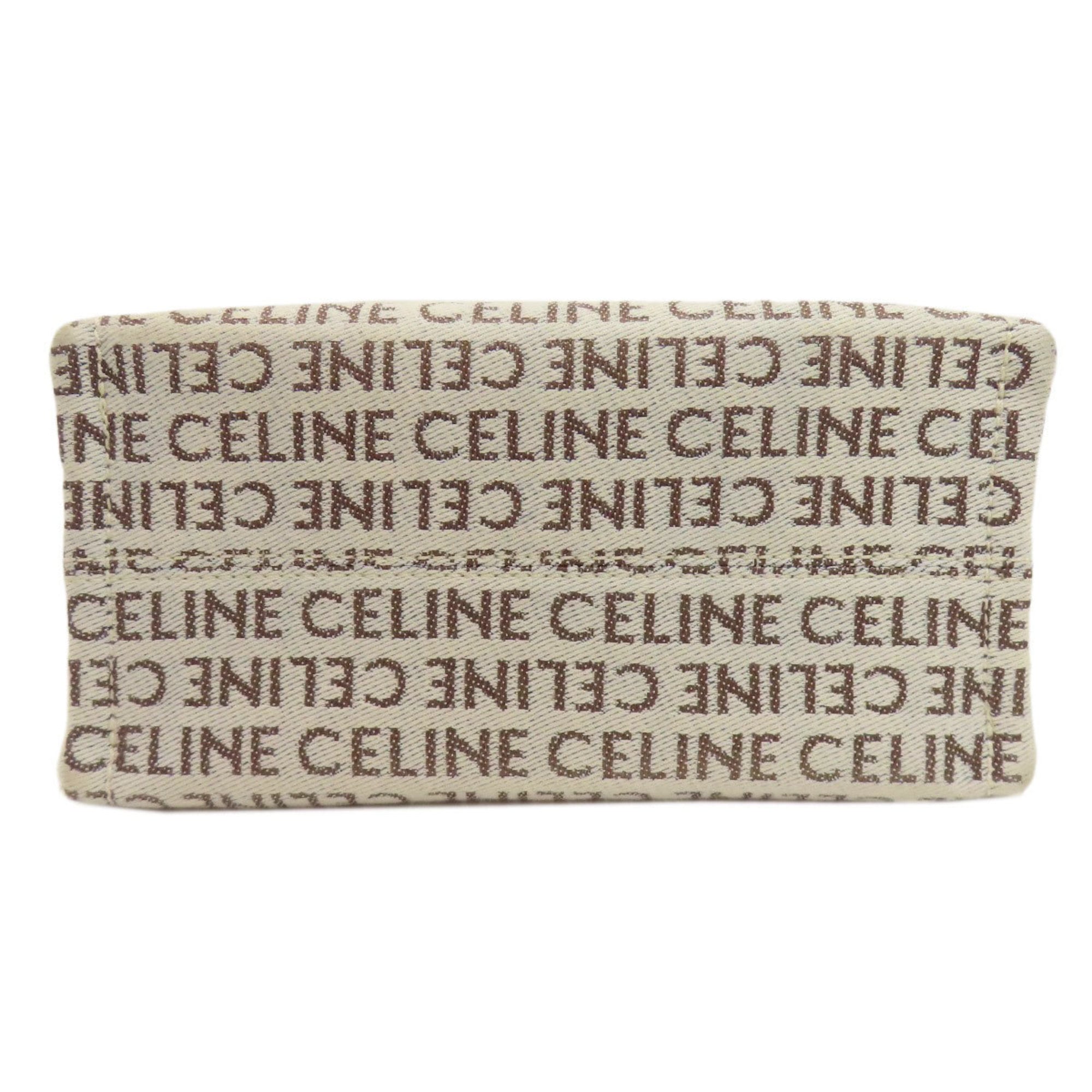 Celine White Canvas Handbag (Pre-Owned)