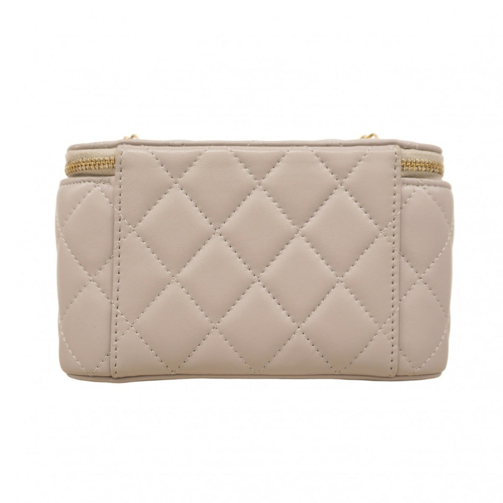 Chanel Gray Leather Vanity Bag (Pre-Owned)