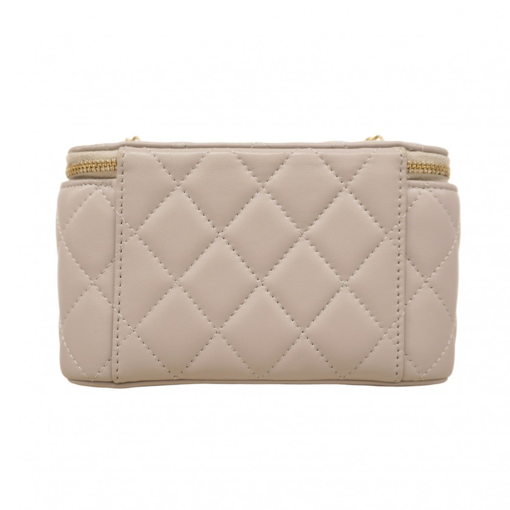Chanel Gray Leather Vanity Bag (Pre-Owned)