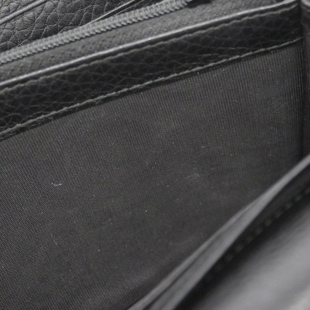 Gucci Black Leather Long Wallet (Bi-Fold) (Pre-Owned)