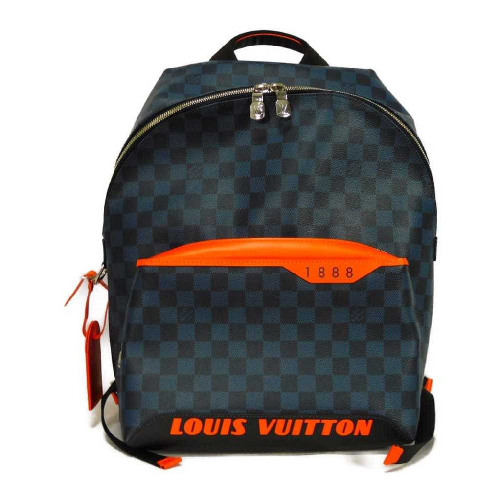 Louis Vuitton Damier Cobalt Navy Orange Damier Canvas Backpack (Pre-Owned)