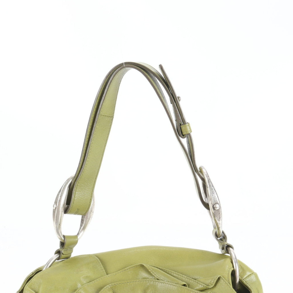 Yves Saint Laurent Green Leather Shoulder Bag (Pre-Owned)