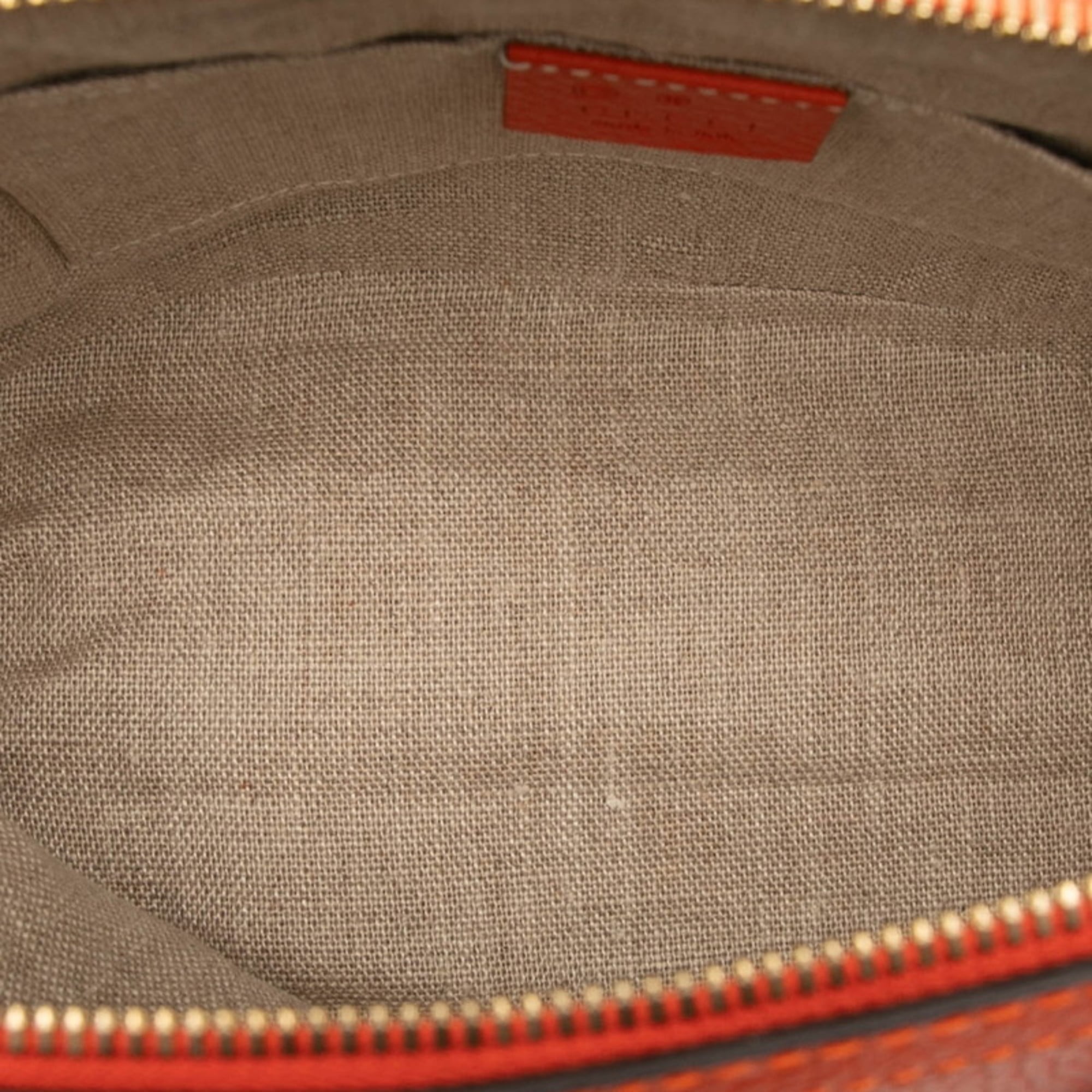 Gucci Orange Leather Handbag Shoulder Bag (Pre-Owned)