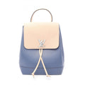 Louis Vuitton Beige Blue Leather Backpack (Pre-Owned)