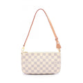 Louis Vuitton Damier Azur White Coated Canvas Leather Handbag (Pre-Owned)