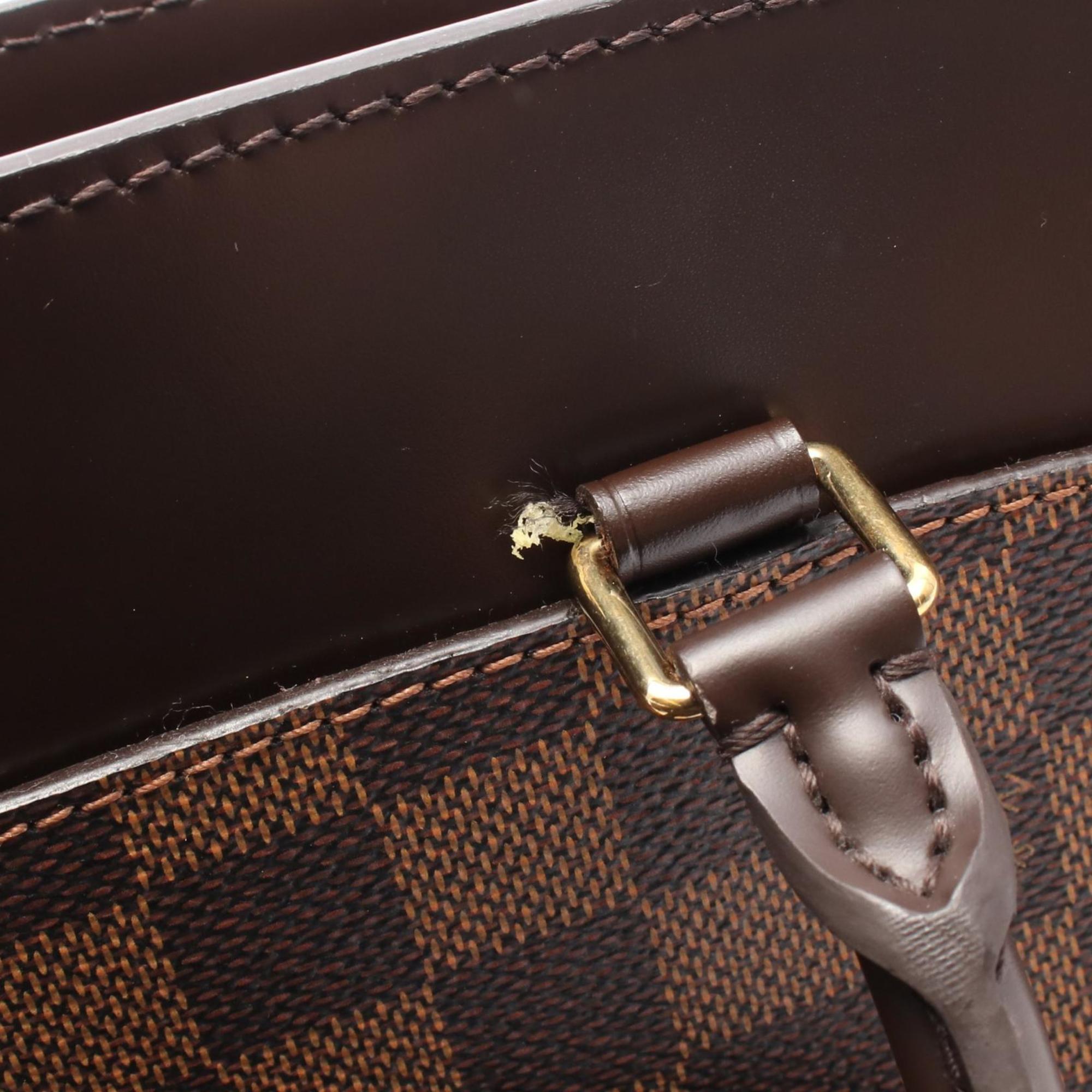 Louis Vuitton Brown Damier Canvas Ebene Coated Canvas Leather Handbag (Pre-Owned)