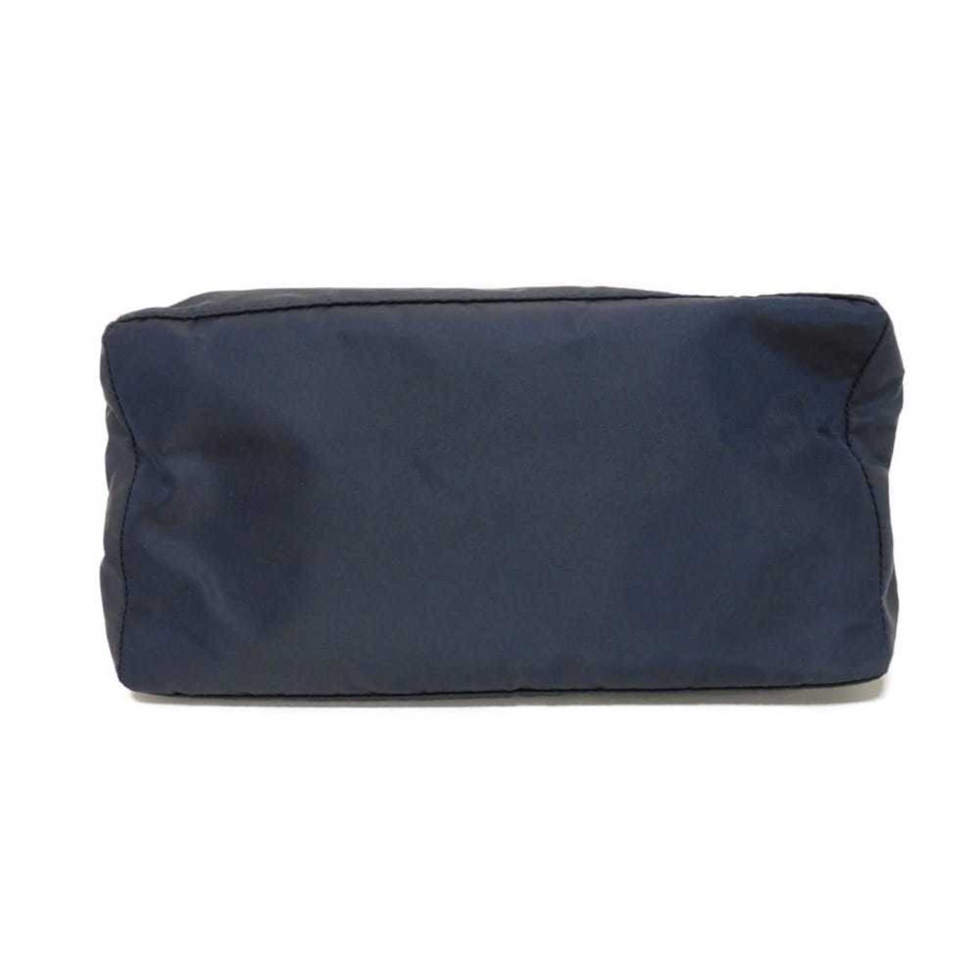 Prada Blue Nylon Clutch Bag Pouch (Pre-Owned)