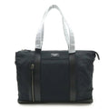 Bvlgari Black Nylon Leather Shoulder Bag Tote Bag (Pre-Owned)