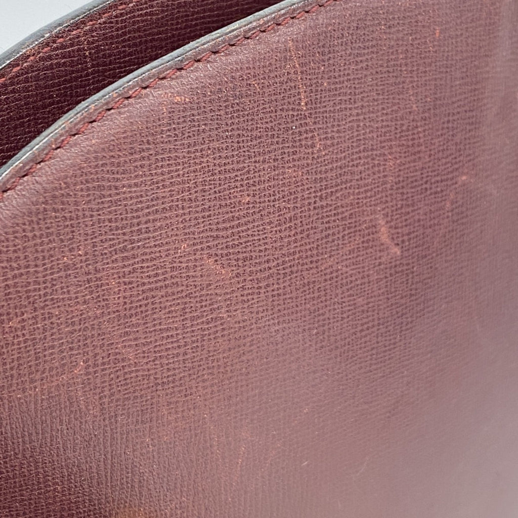 Cartier Bordeaux Leather Shoulder Bag (Pre-Owned)