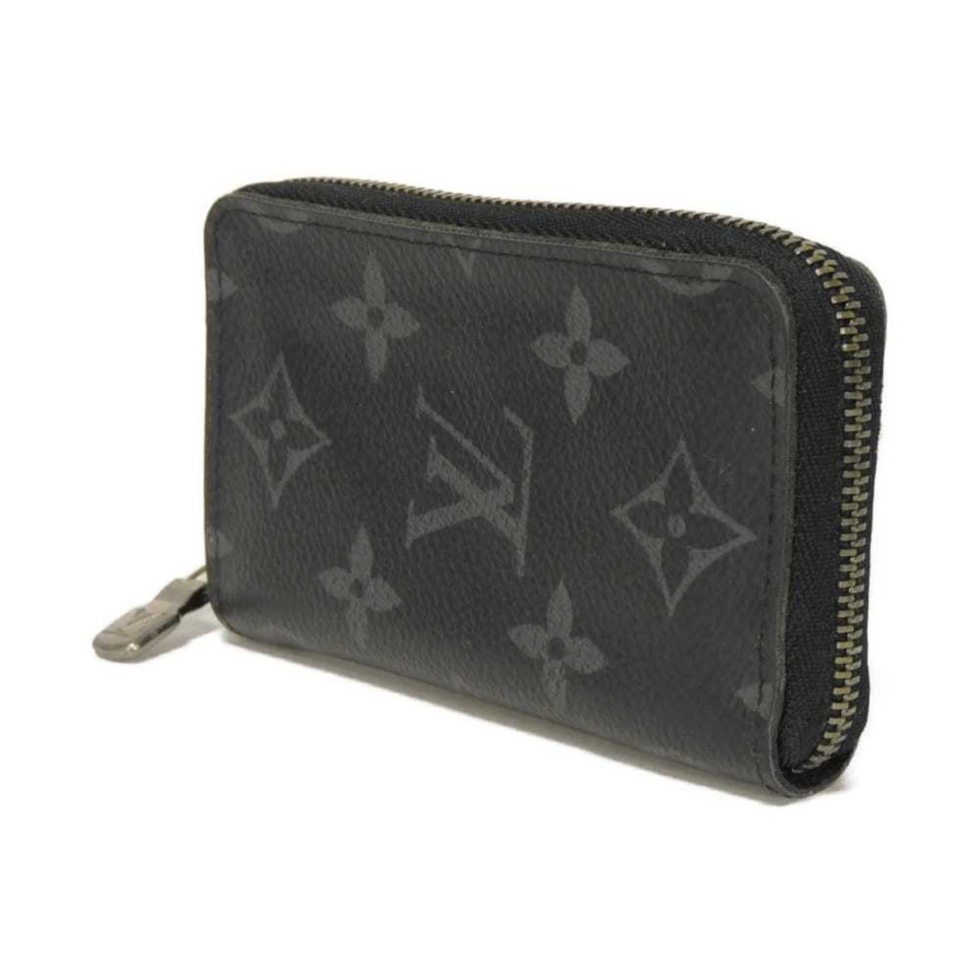 Louis Vuitton Black Noir Monogram Eclipse Canvas Leather Coin Purse/Coin Case (Pre-Owned)