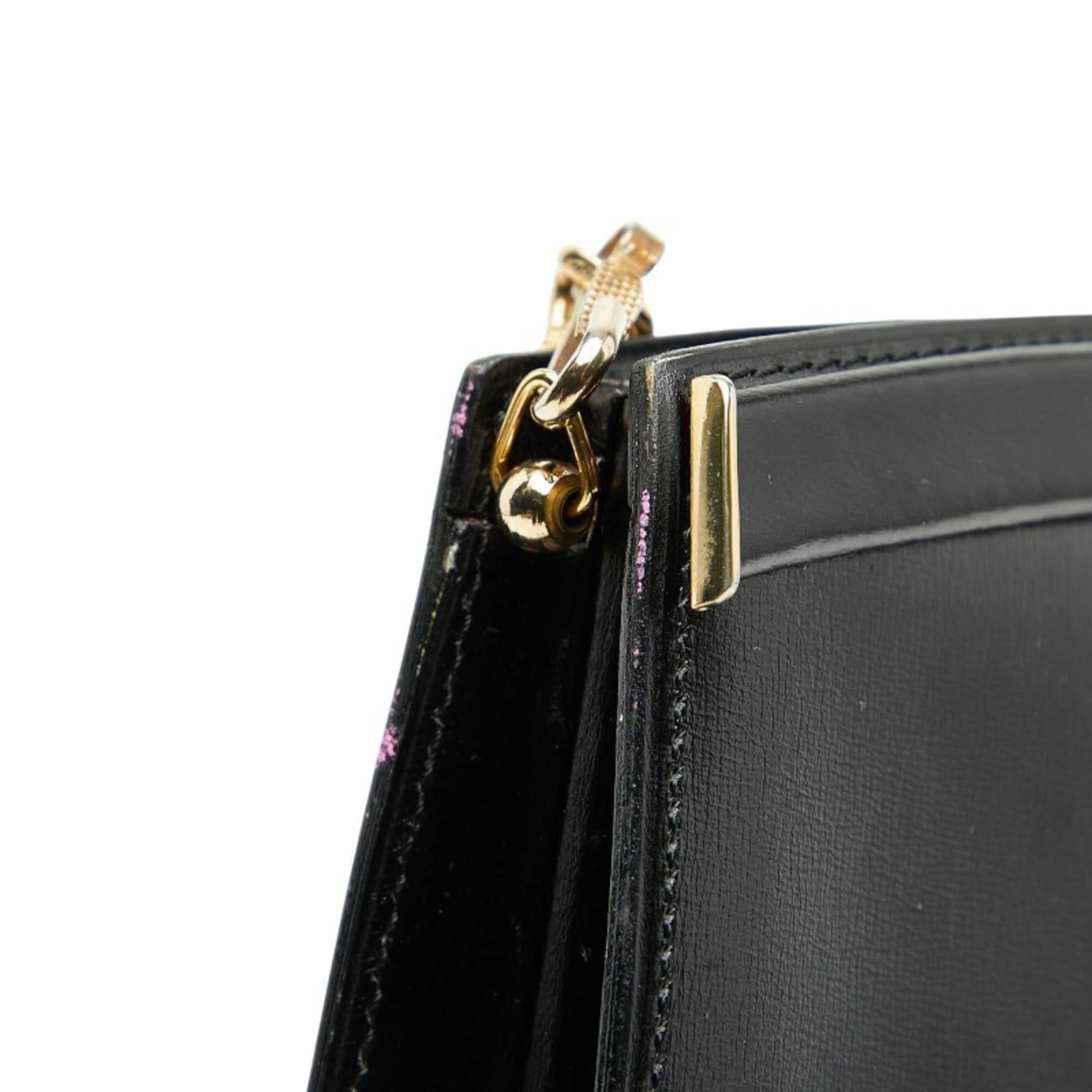 Christian Dior Black Leather Shoulder Bag (Pre-Owned)