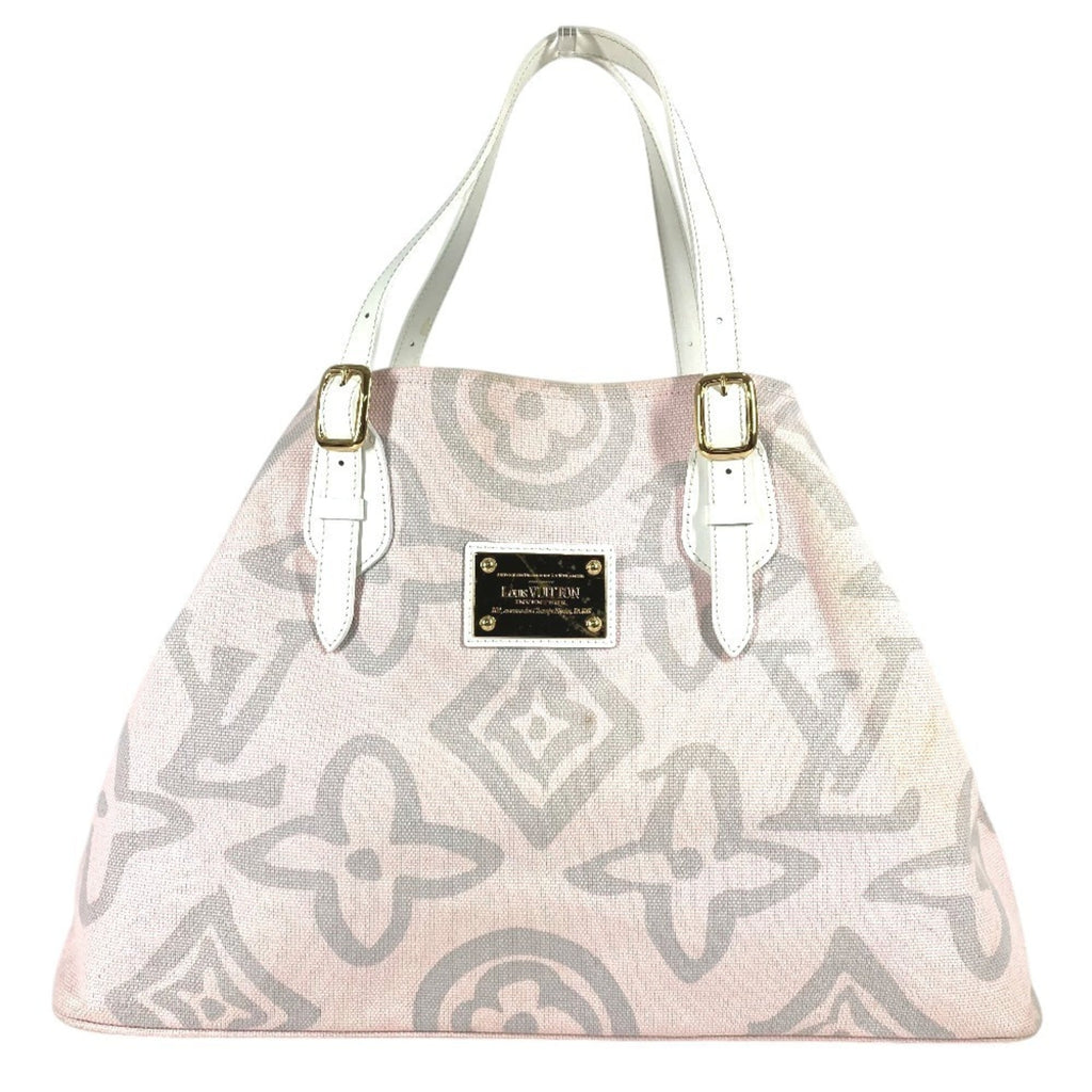 Louis Vuitton Pink Canvas Leather Boston Bag Shoulder Bag Tote Bag (Pre-Owned)