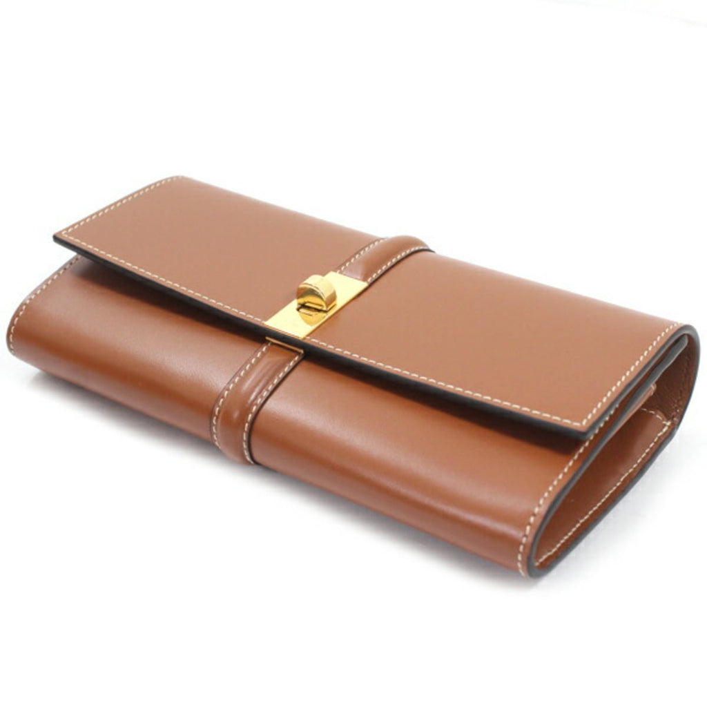 Celine Brown Leather Long Wallet (Bi-Fold) (Pre-Owned)