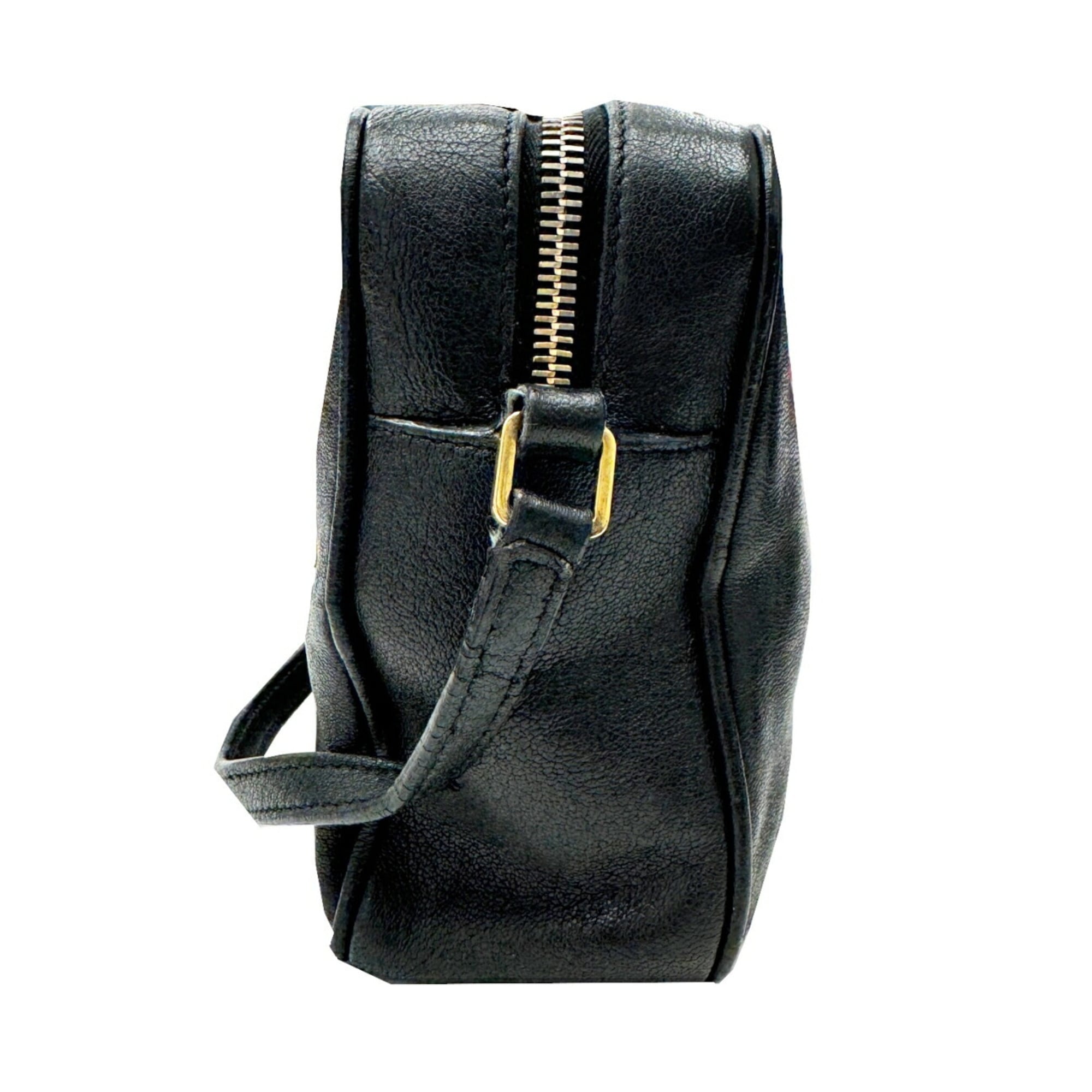 Saint Laurent Black Leather Shoulder Bag (Pre-Owned)