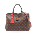 Louis Vuitton Black Brown Monogram Red Color Rouge Coated Canvas Leather Handbag (Pre-Owned)