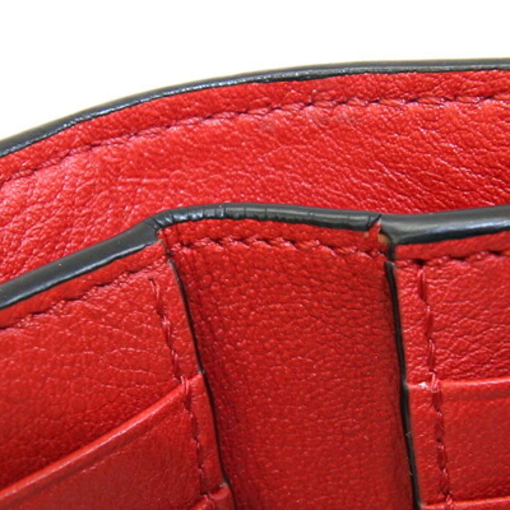 Loewe Bordeaux Pink Red Color Leather Wallet (Tri-Fold) (Pre-Owned)