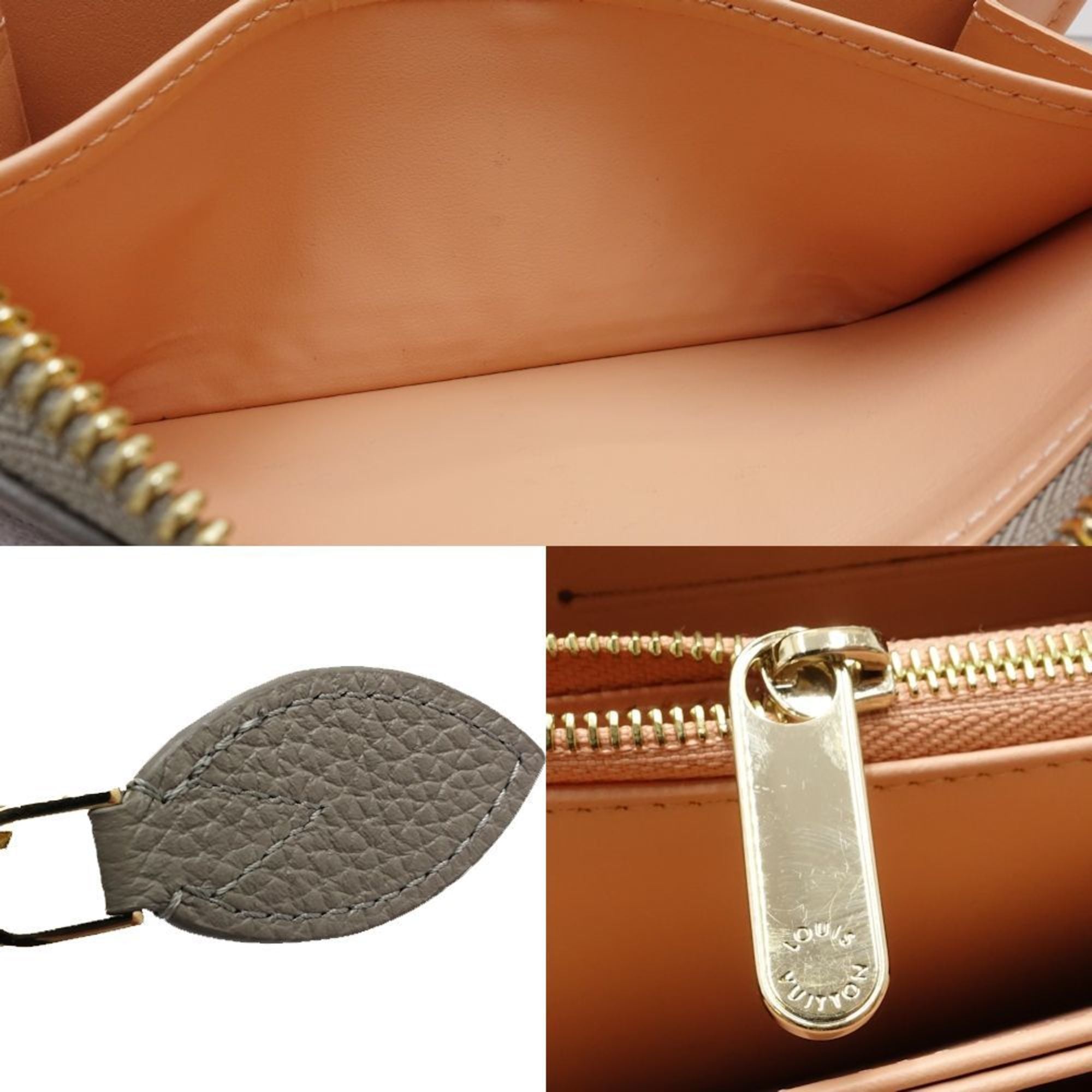 Louis Vuitton Monogram Gray Mahina Leather Long Wallet (Bi-Fold) (Pre-Owned)
