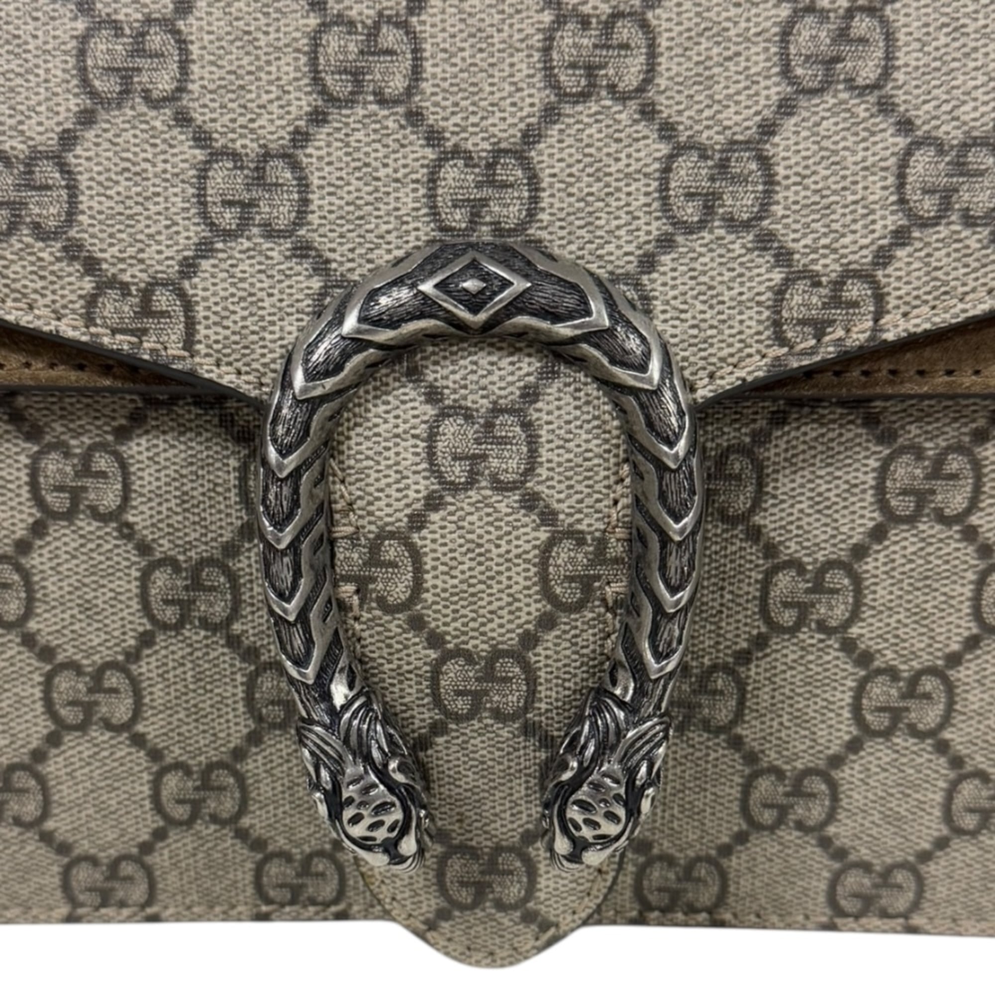 Gucci Beige Gg Supreme Shoulder Bag (Pre-Owned)