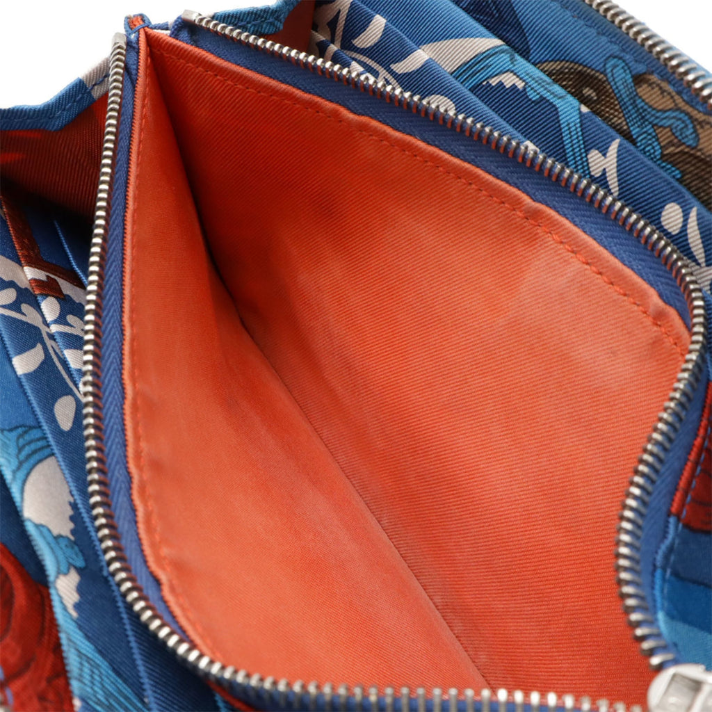 Hermes Silk'in Blue Epsom Leather Silk Long Wallet (Bi-Fold) (Pre-Owned)