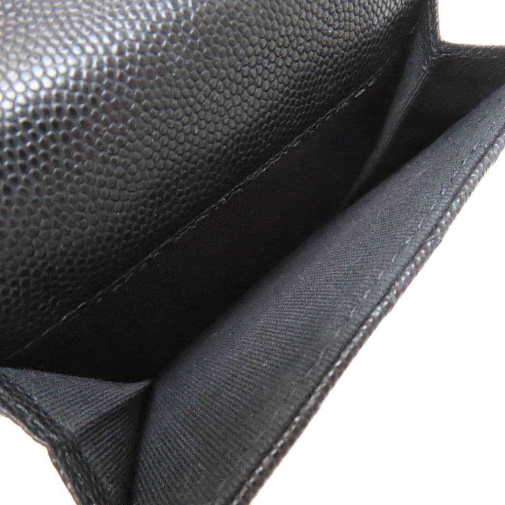 Chanel Black Leather Wallet (Bi-Fold) (Pre-Owned)