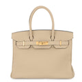 Hermes Birkin Gold Togo Leather Handbag (Pre-Owned)