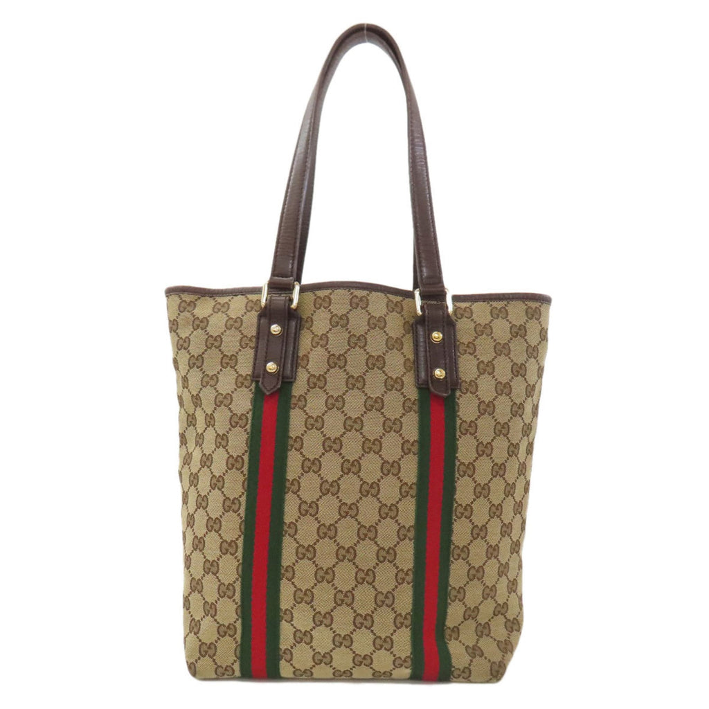 Gucci Brown Canvas Tote Bag (Pre-Owned)