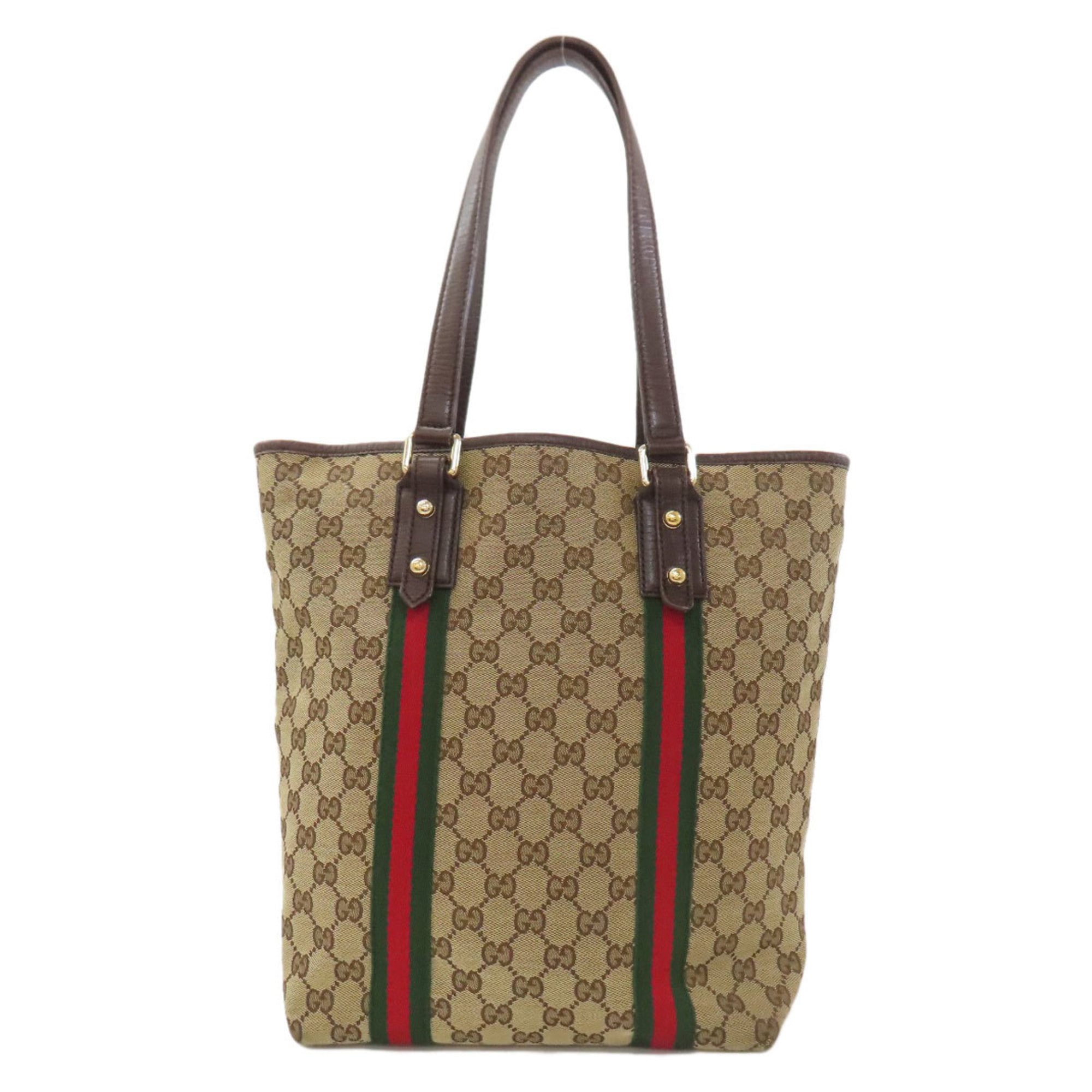 Gucci Brown Canvas Tote Bag (Pre-Owned)