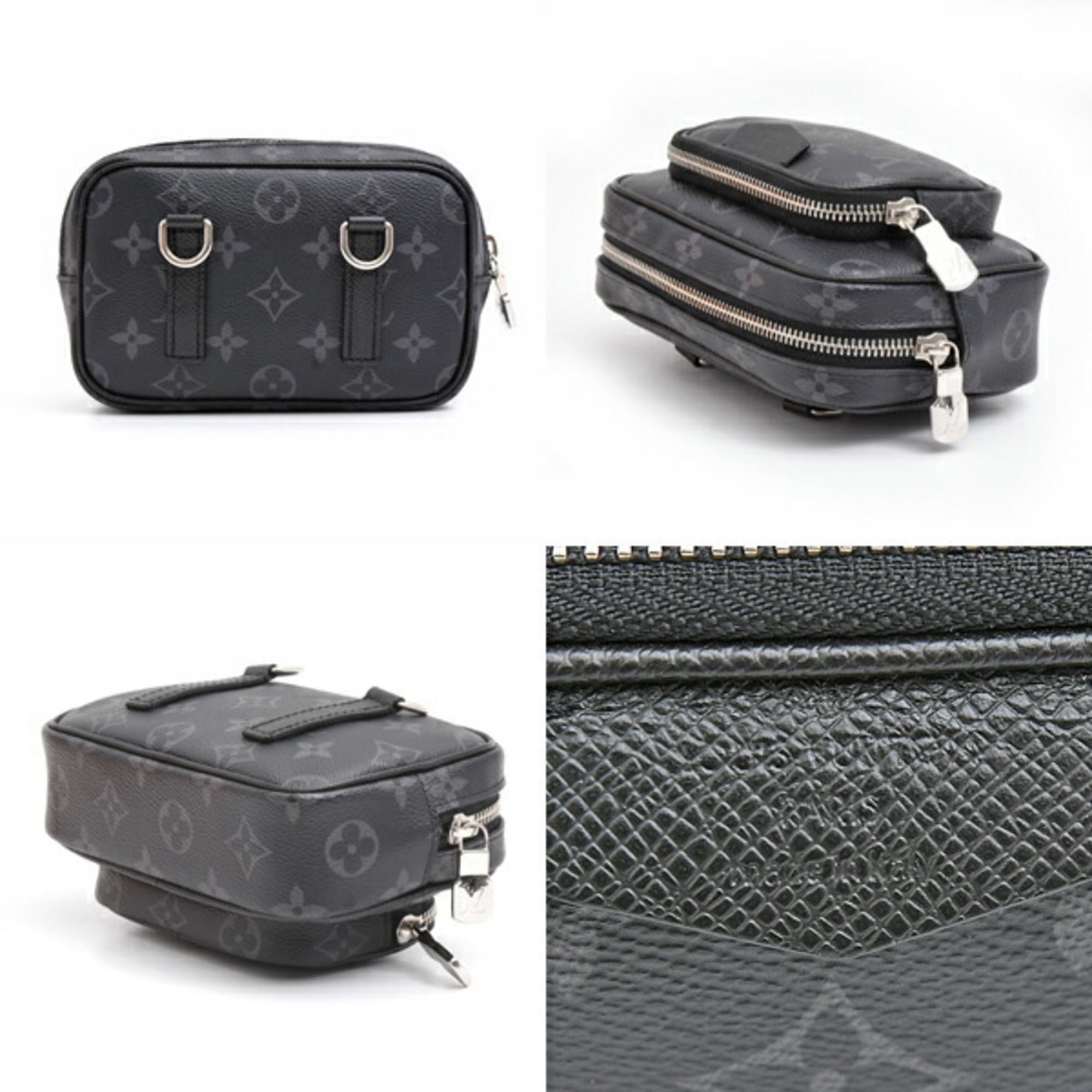 Louis Vuitton Taigarama Black Taigarama Pochette Shoulder Bag (Pre-Owned)