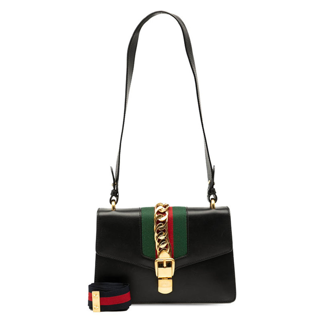 Gucci Black Leather Shoulder Bag (Pre-Owned)
