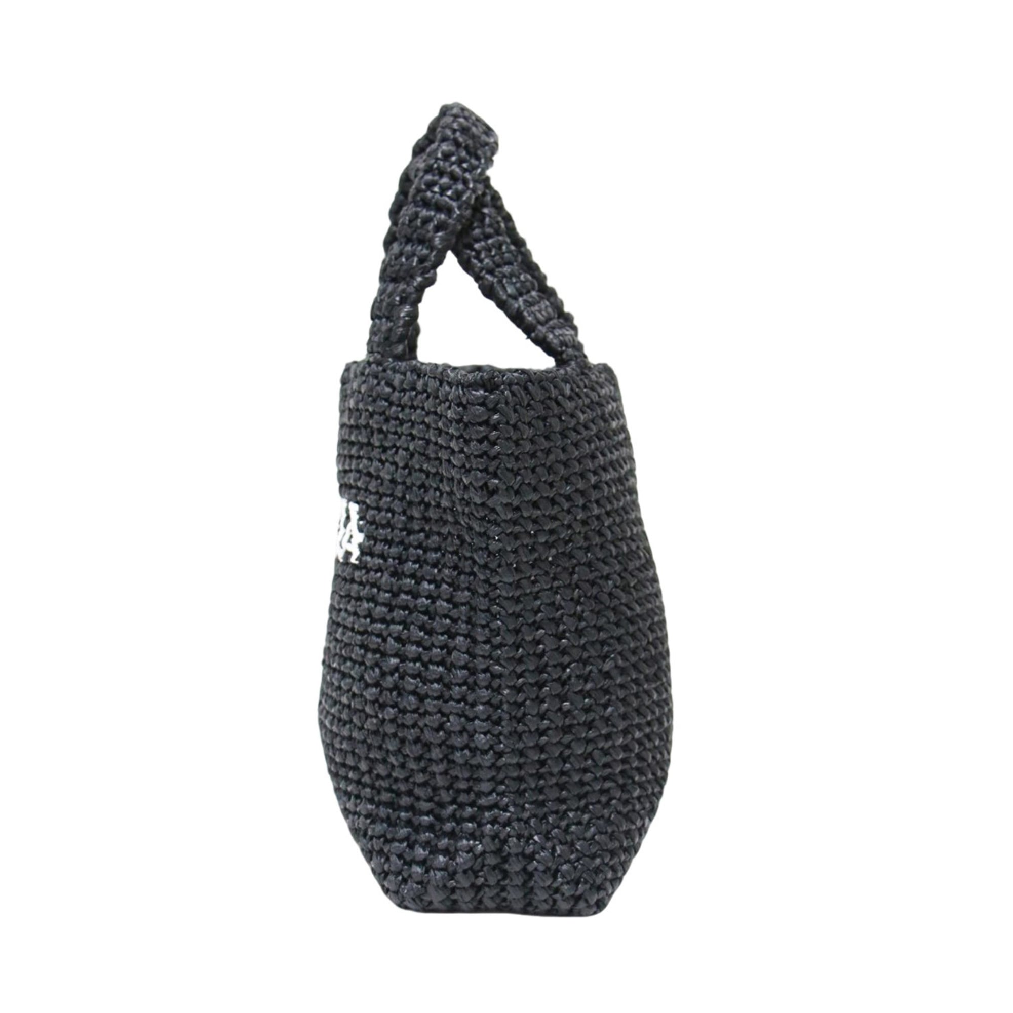 Prada Black Viscose Handbag Tote Bag (Pre-Owned)