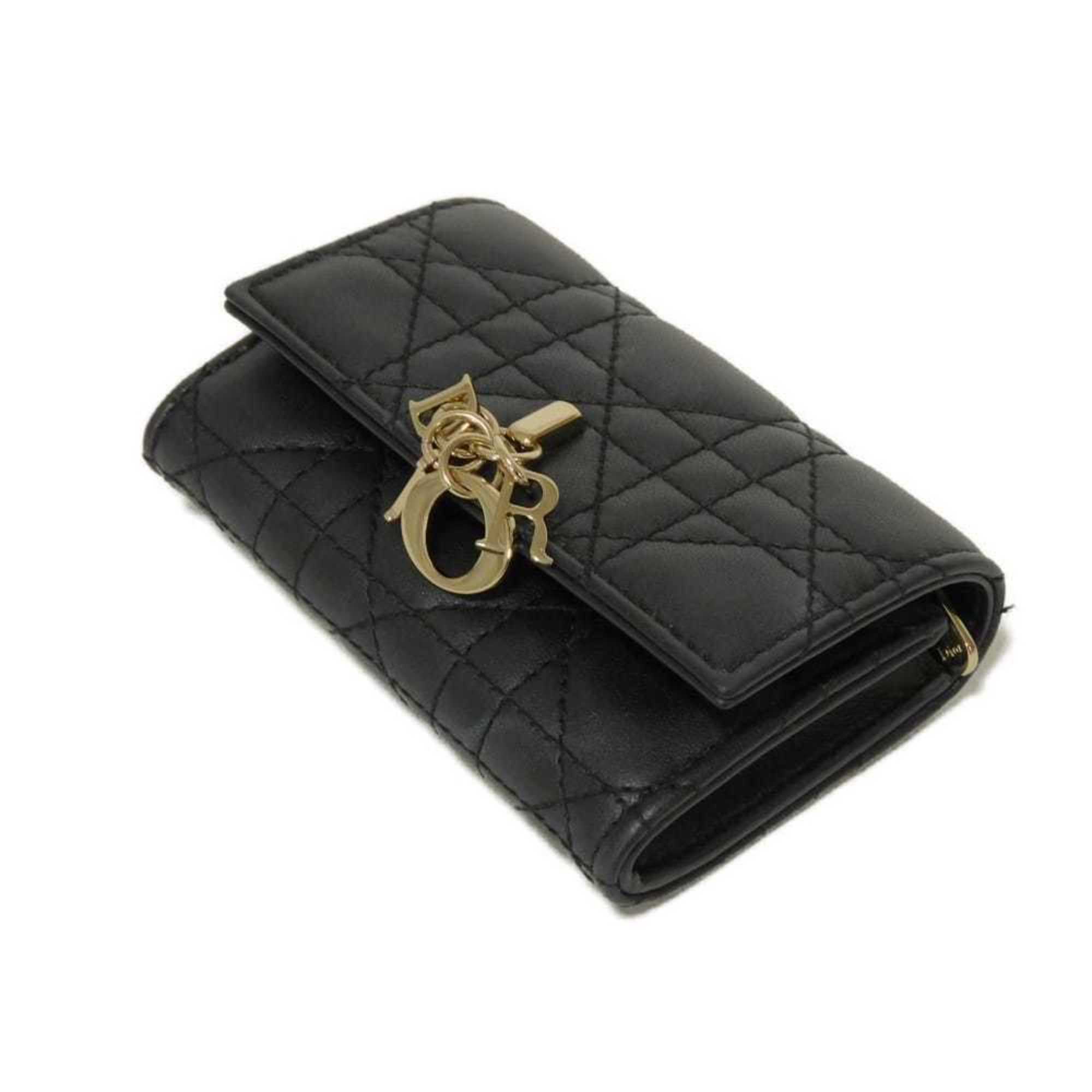 Christian Dior Black Leather Wallet (Bi-Fold) (Pre-Owned)