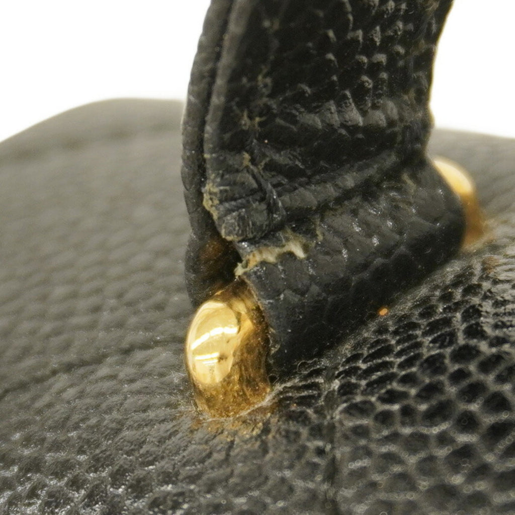 Chanel Black Grained Calfskin Handbag (Pre-Owned)