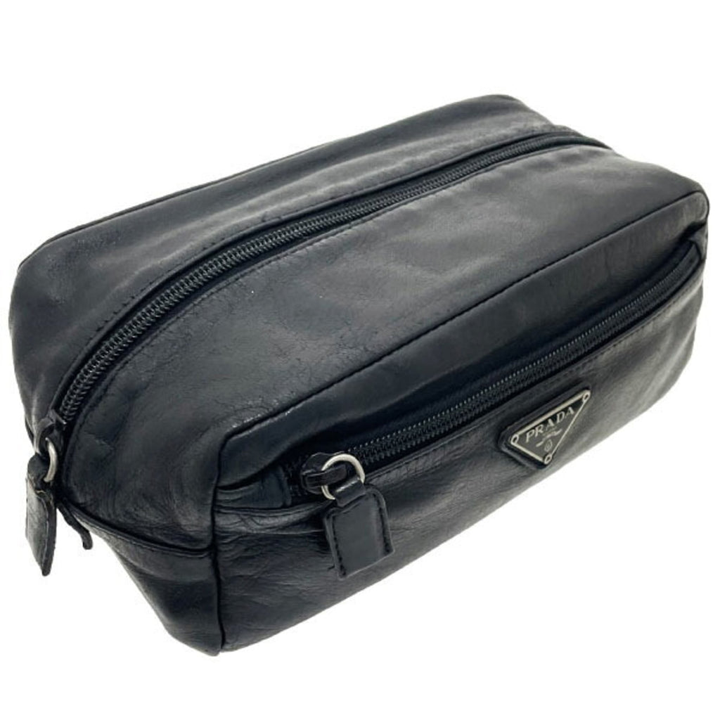 Prada Black Nero Leather Pouch (Pre-Owned)