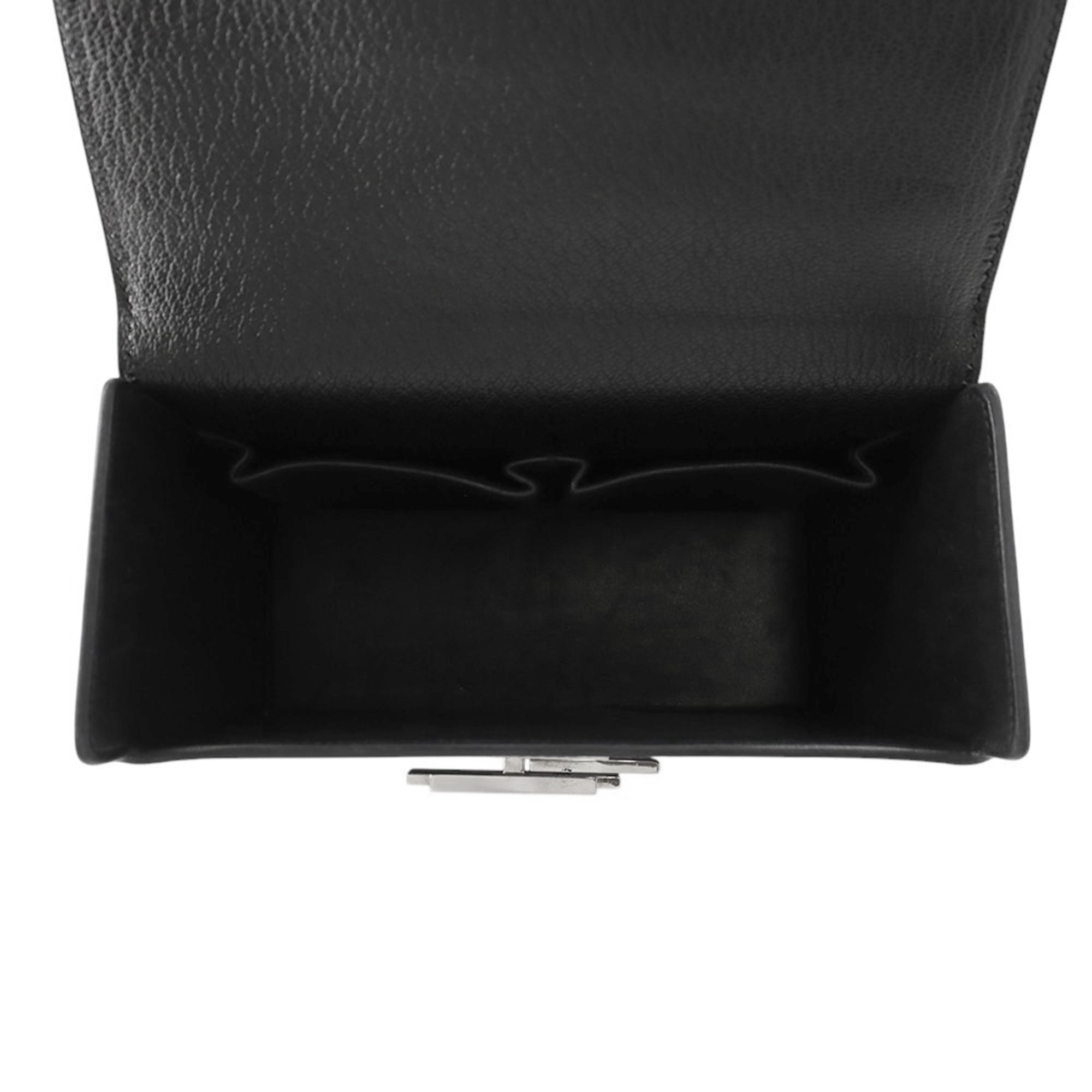Hermes Black Chevre Myzore Leather Shoulder Bag (Pre-Owned)