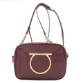 Salvatore Ferragamo Bordeaux Leather Shoulder Bag (Pre-Owned)