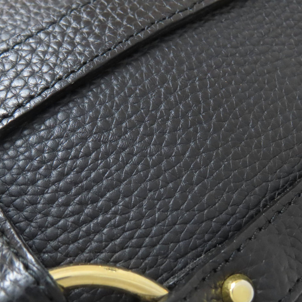 A.D.M.J Black Leather Boston Bag (Pre-Owned)