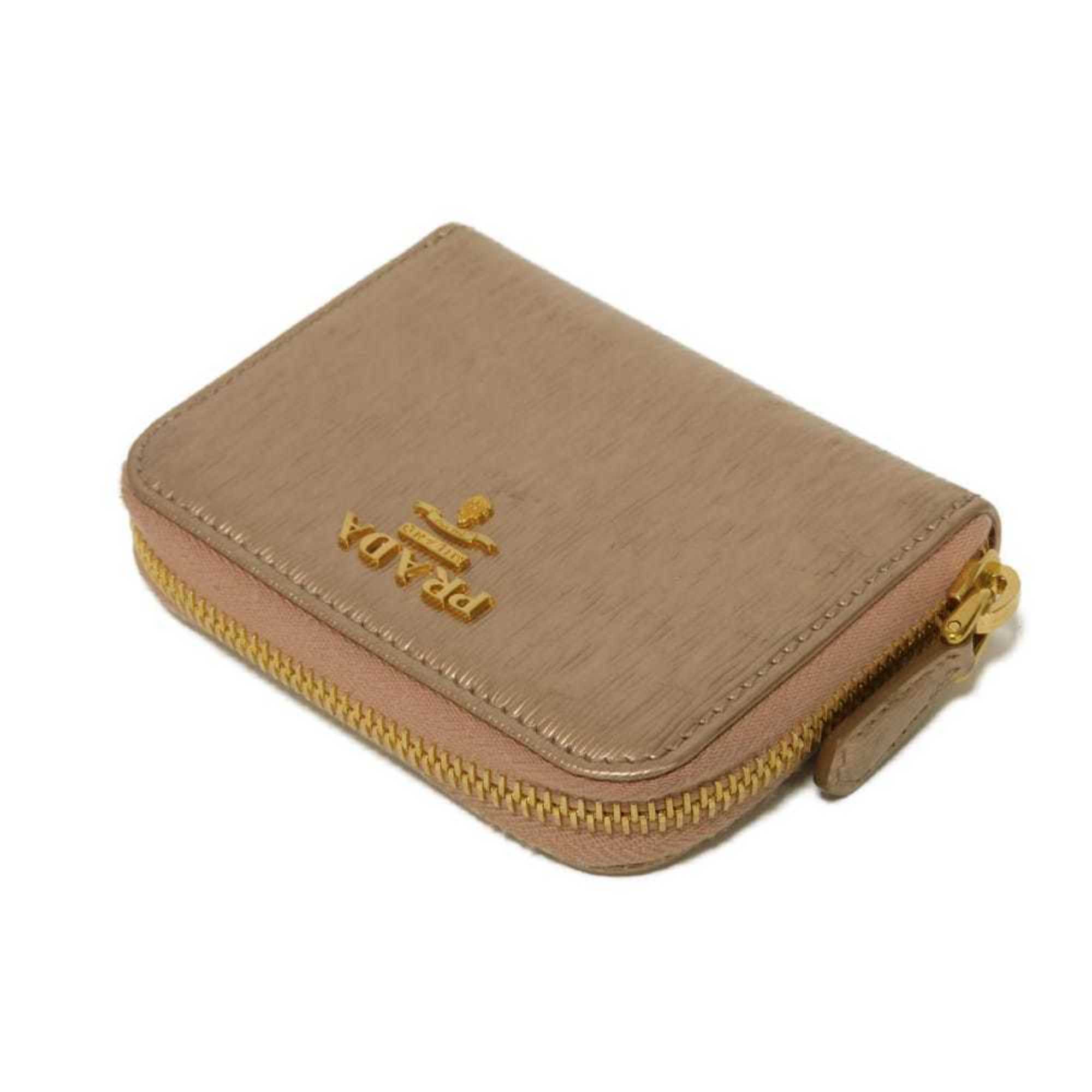 Prada Pink Leather Coin Purse/Coin Case (Pre-Owned)