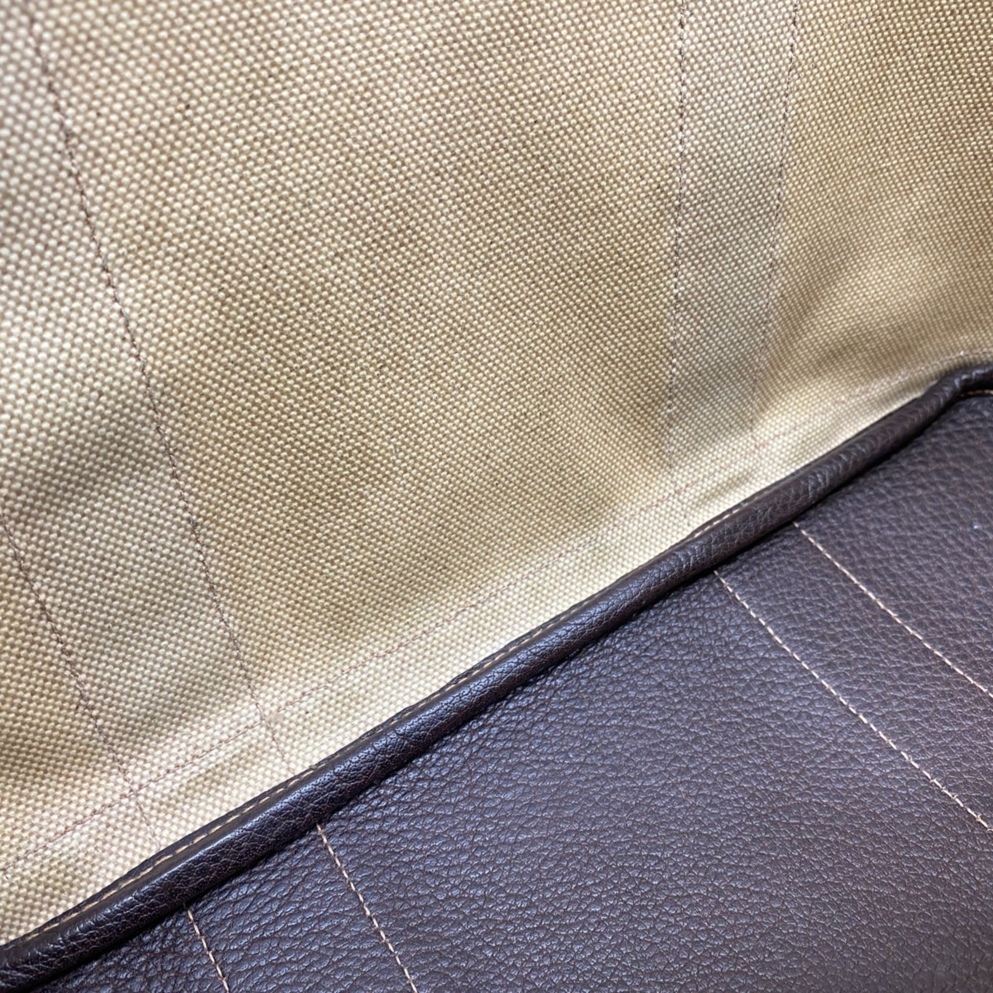 Hermes Brown Toile Officier Tote Bag (Pre-Owned)