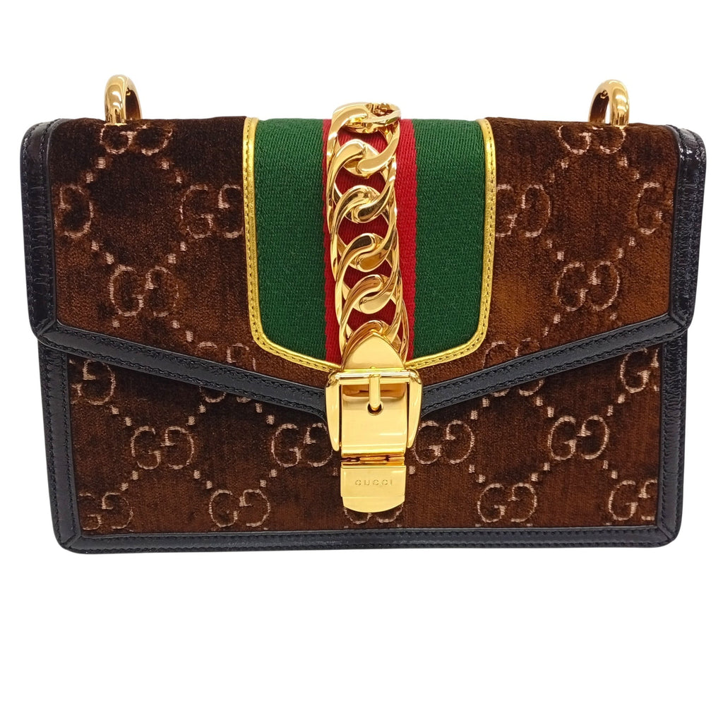 Gucci Brown Patent Leather Leather Shoulder Bag (Pre-Owned)