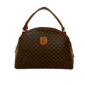 Celine Brown Leather Pvc Boston Bag Handbag (Pre-Owned)