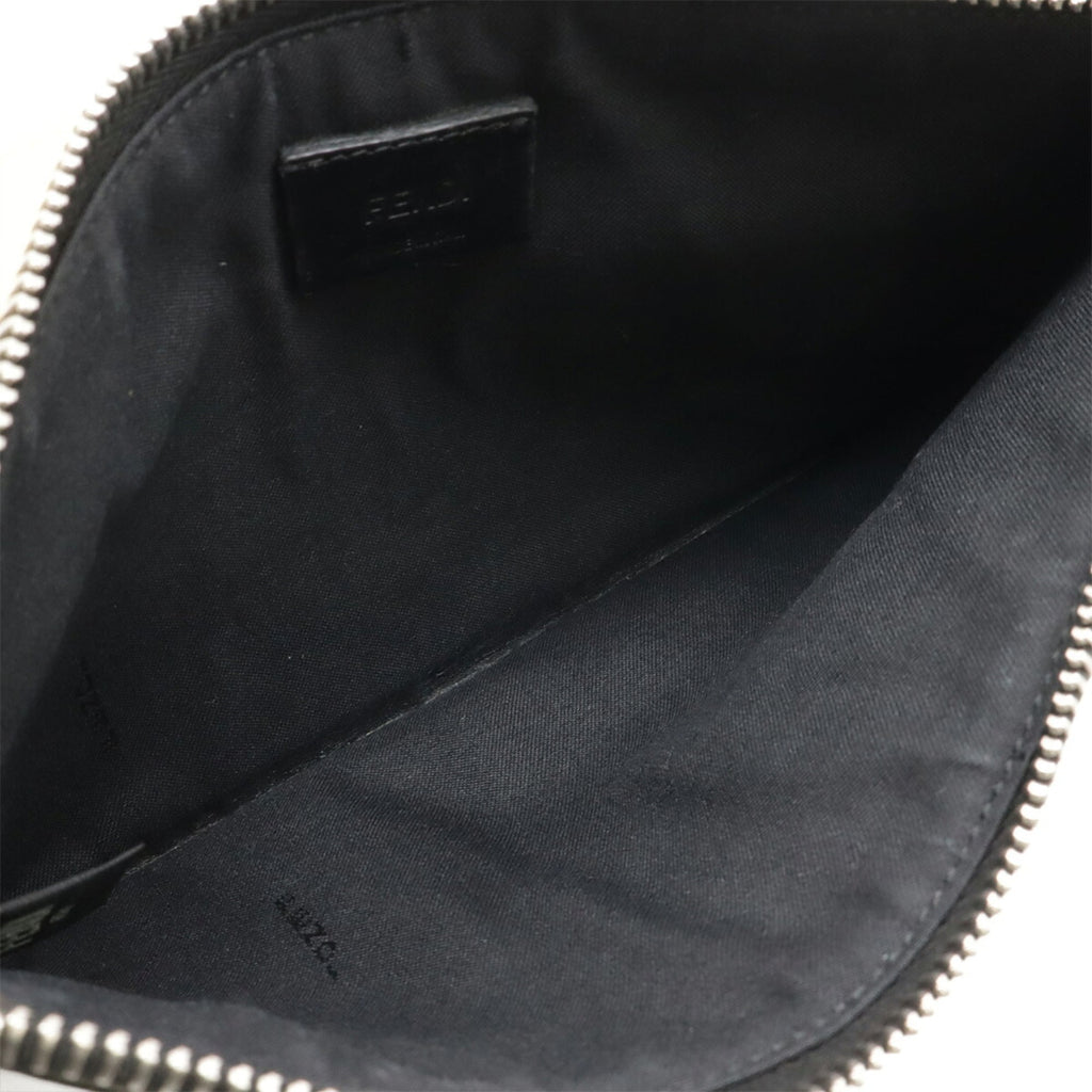 Fendi Black Yellow Leather Clutch Bag Pochette Shoulder Bag (Pre-Owned)