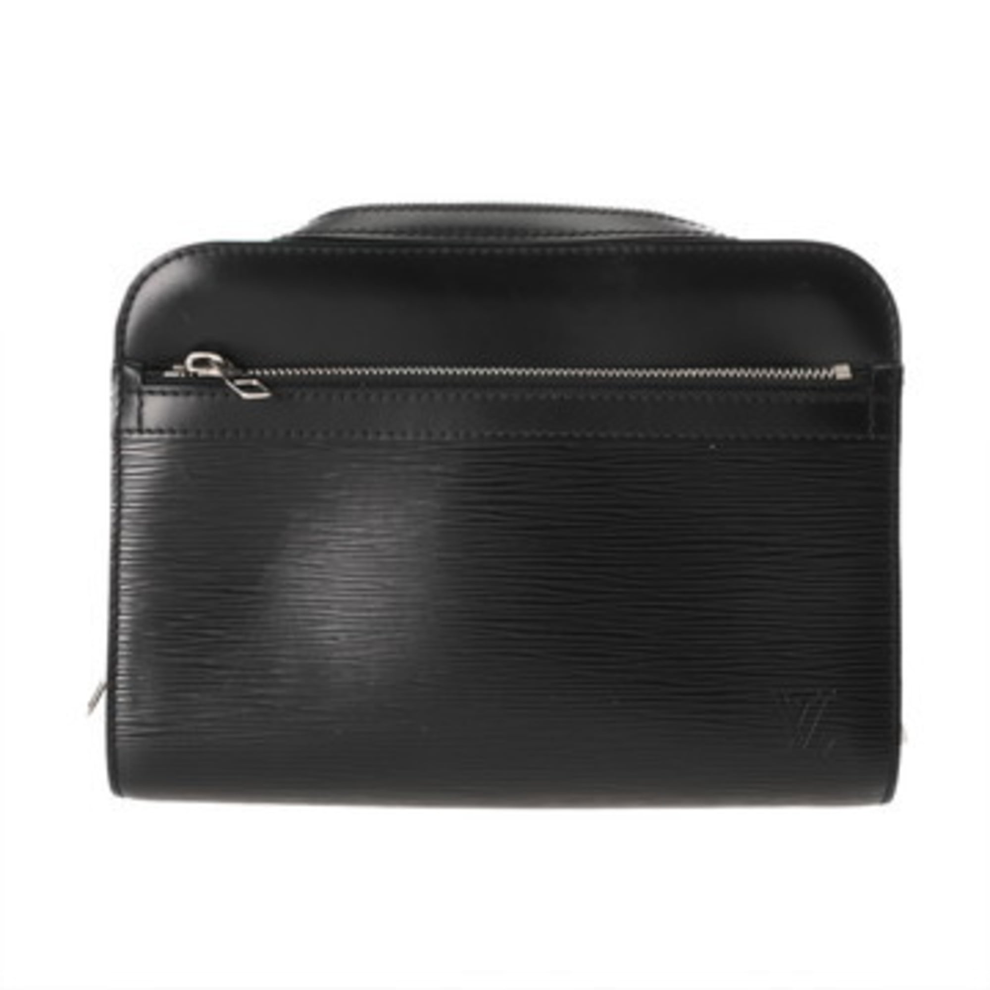 Louis Vuitton Noir Leather Briefcase (Pre-Owned)