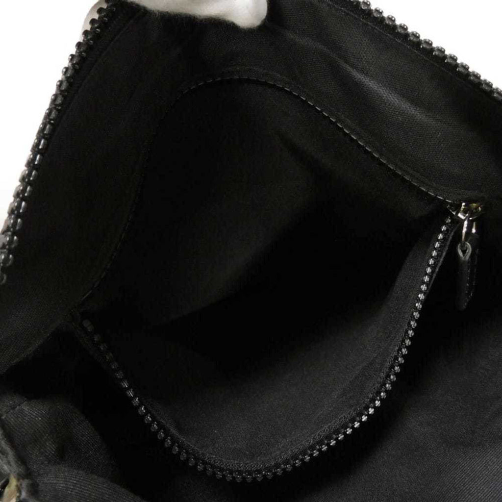 Gucci Black Nylon Gg Canvas Leather Messenger Bag Shoulder Bag (Pre-Owned)