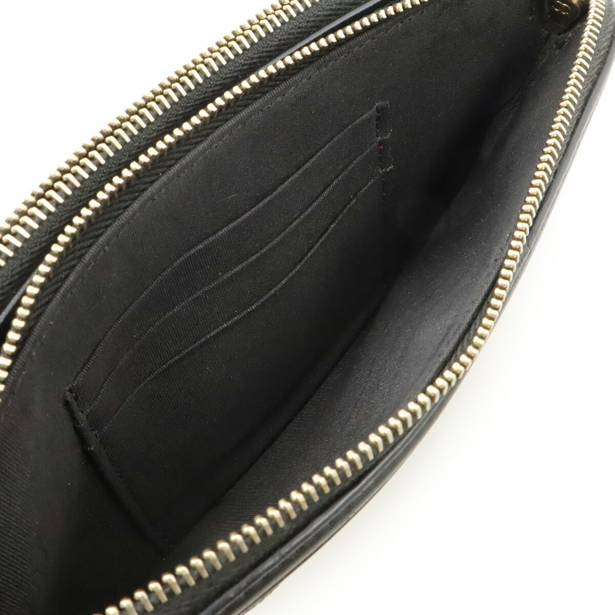 Chanel Black Grained Calfskin Pochette Shoulder Bag (Pre-Owned)