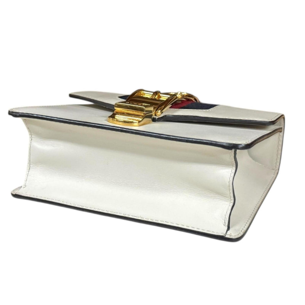 Gucci Ivory White Leather Shoulder Bag (Pre-Owned)