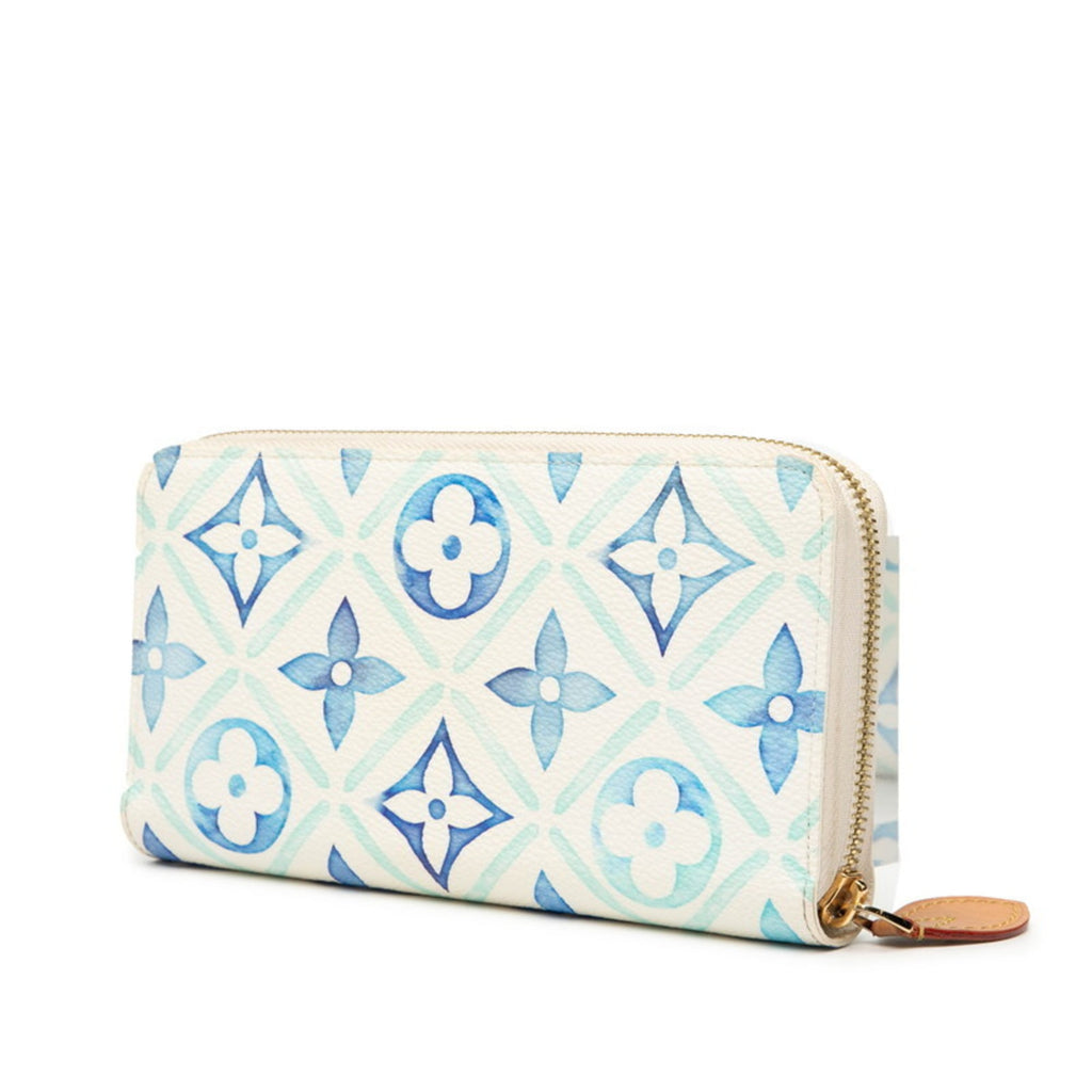 Louis Vuitton Blue White Pvc Long Wallet (Bi-Fold) (Pre-Owned)
